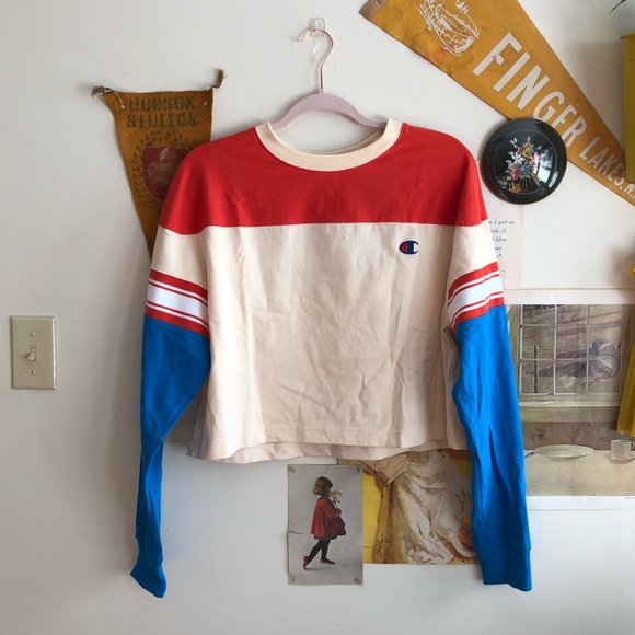 champion & uo colorblock long sleeve tee